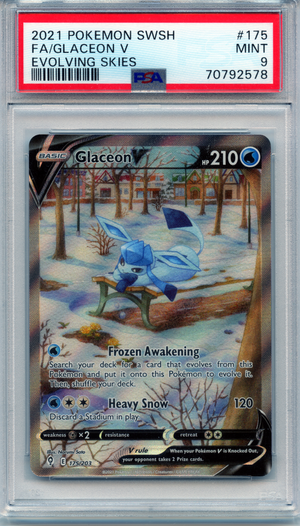 Glaceon V - Evolving Skies - PSA 9 The Pokemon Trainer