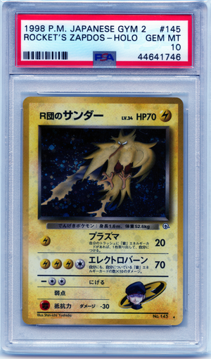 Rocket's Zapdos - Japanese Gym 2 - PSA 10 The Pokemon Trainer