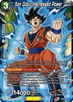 Son Goku, Harnessed Power (BT16-025) [Realm of the Gods] Dragon Ball Super