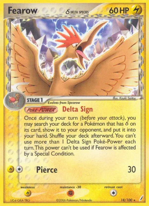 Fearow (18/100) (Delta Species) [EX: Crystal Guardians] Pokémon