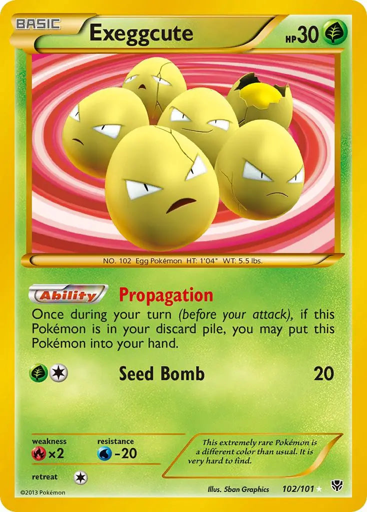 Exeggcute (102/101) [Black & White: Plasma Blast] Pokémon