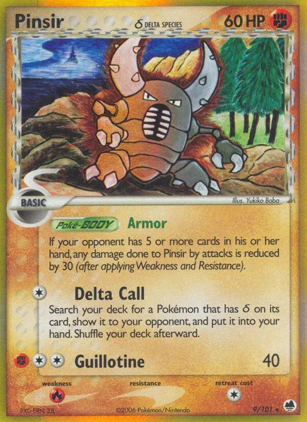 Pinsir (9/101) (Delta Species) [EX: Dragon Frontiers] Pokémon