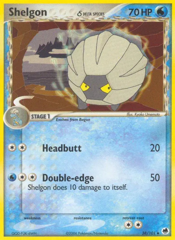 Shelgon (38/101) (Delta Species) [EX: Dragon Frontiers] Pokémon