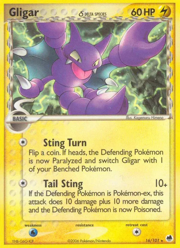 Gligar (16/101) (Delta Species) [EX: Dragon Frontiers] Pokémon