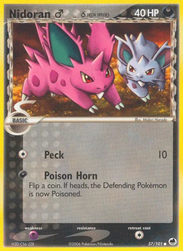 Nidoran (57/101) (Male) (Delta Species) [EX: Dragon Frontiers] Pokémon