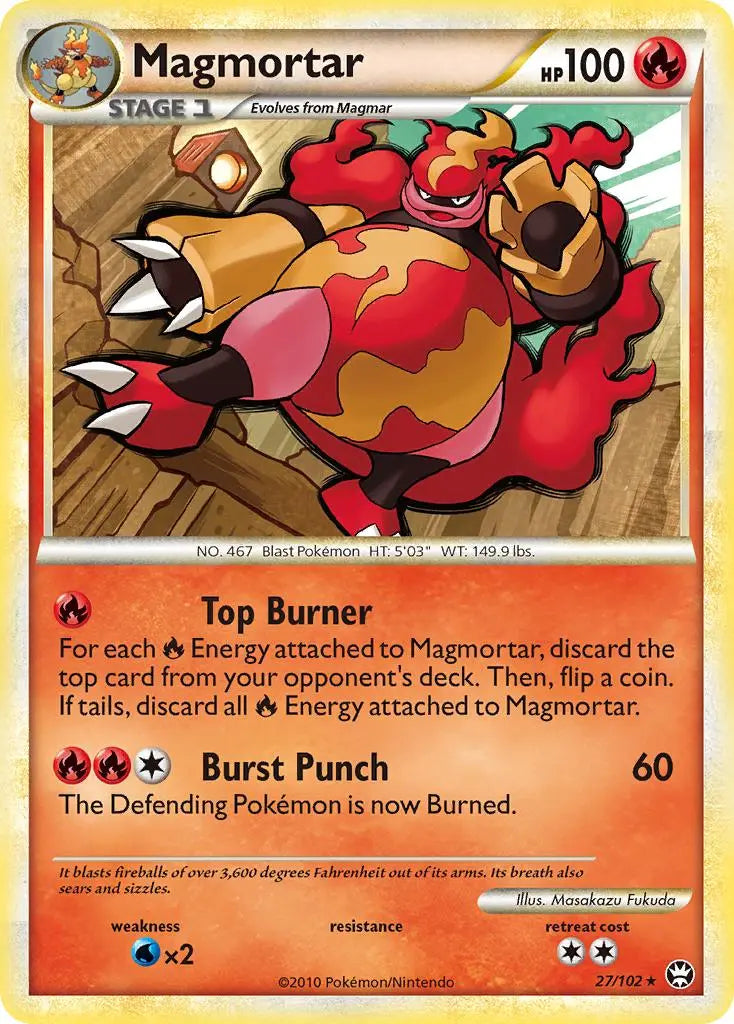 Magmortar (27/102) [HeartGold & SoulSilver: Triumphant] Pokémon