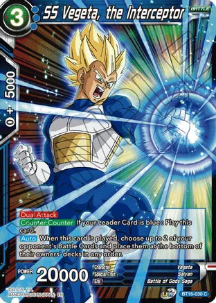 SS Vegeta, the Interceptor (BT16-030) [Realm of the Gods] Dragon Ball Super