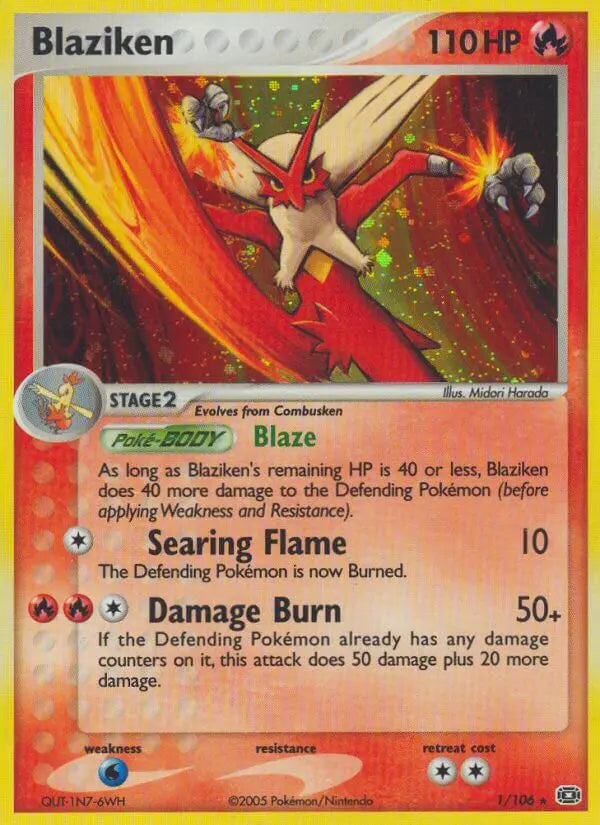 Blaziken (1/106) (Theme Deck Exclusive) [EX: Emerald] Pokémon