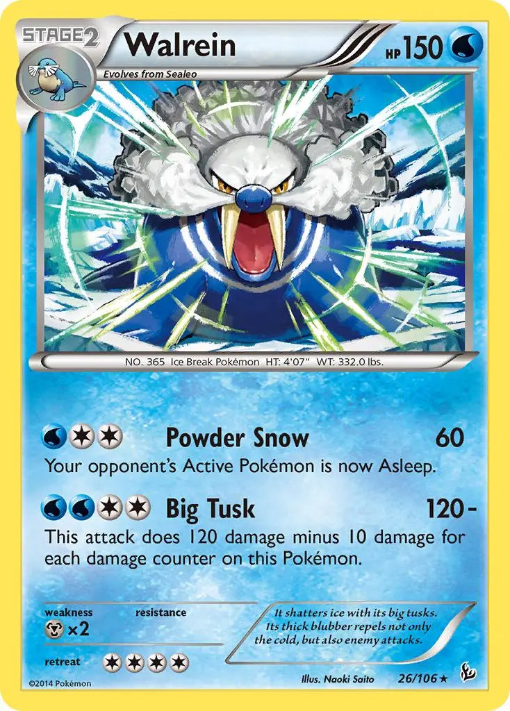 Walrein (26/106) [XY: Flashfire] Pokémon