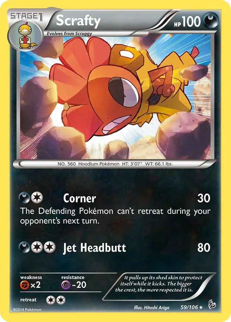 Scrafty (59/106) [XY: Flashfire] Pokémon