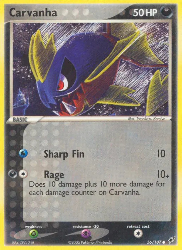 Carvanha (56/107) [EX: Deoxys] Pokémon