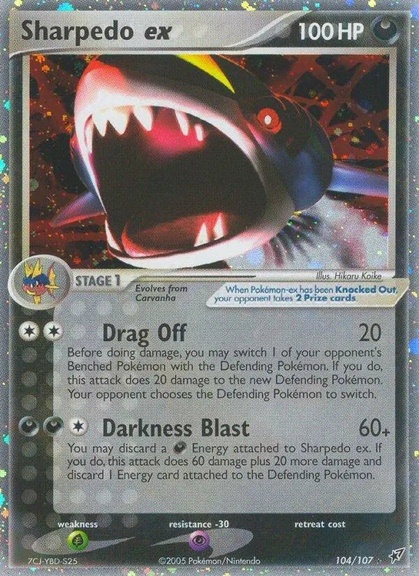 Sharpedo ex (104/107) [EX: Deoxys] Pokémon