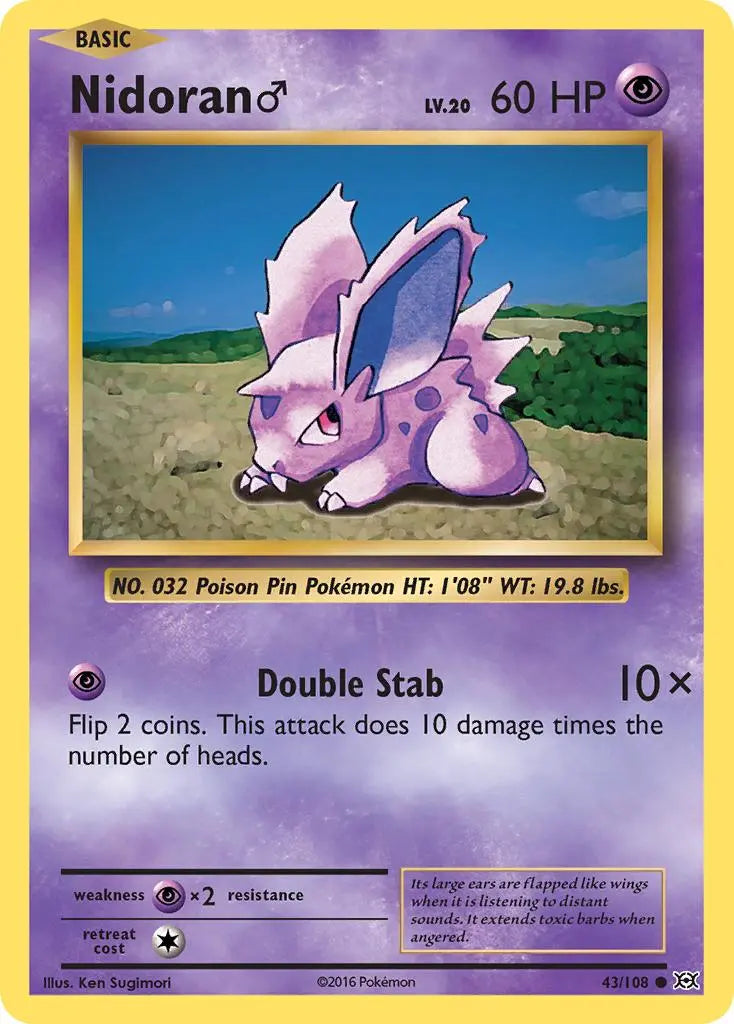 Nidoran (43/108) (Male) [XY: Evolutions] Pokémon
