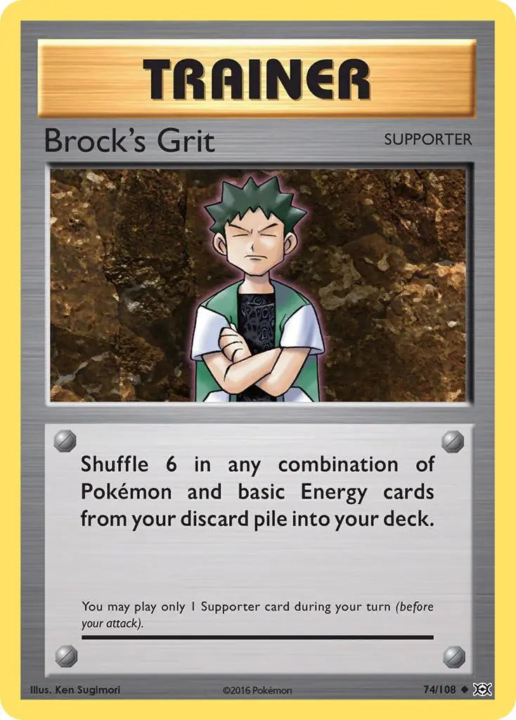 Brock's Grit (74/108) [XY: Evolutions] Pokémon