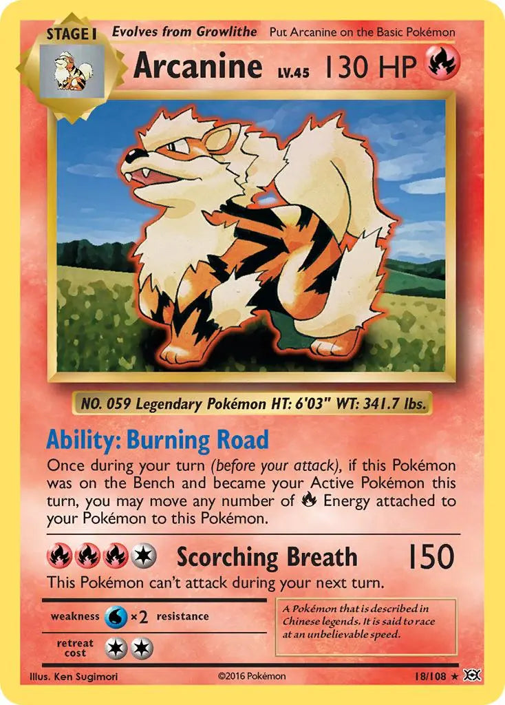 Arcanine (18/108) [XY: Evolutions] Pokémon
