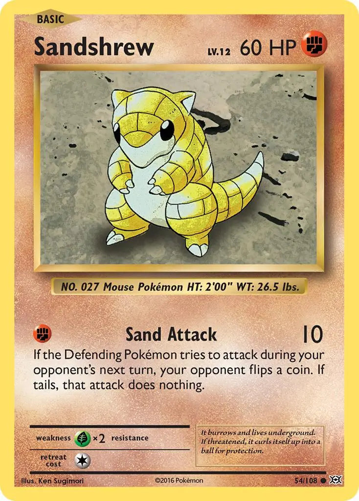 Sandshrew (54/108) [XY: Evolutions] Pokémon