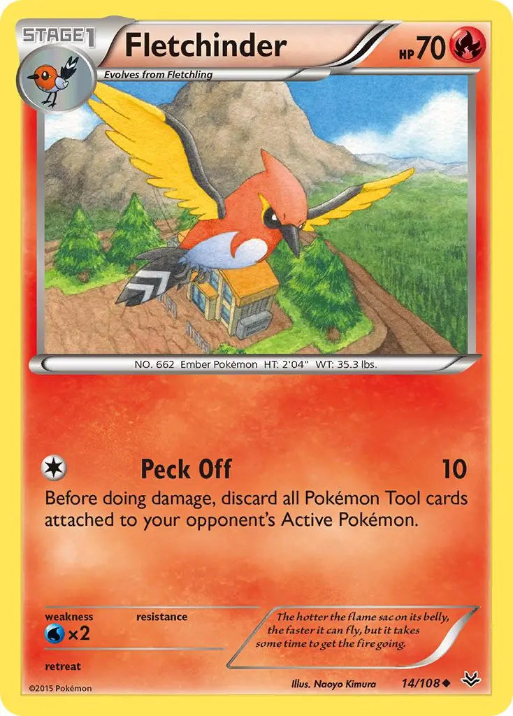 Fletchinder (14/108) [XY: Roaring Skies] Pokémon