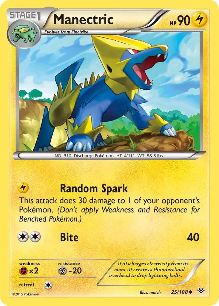 Manectric (25/108) [XY: Roaring Skies] Pokémon