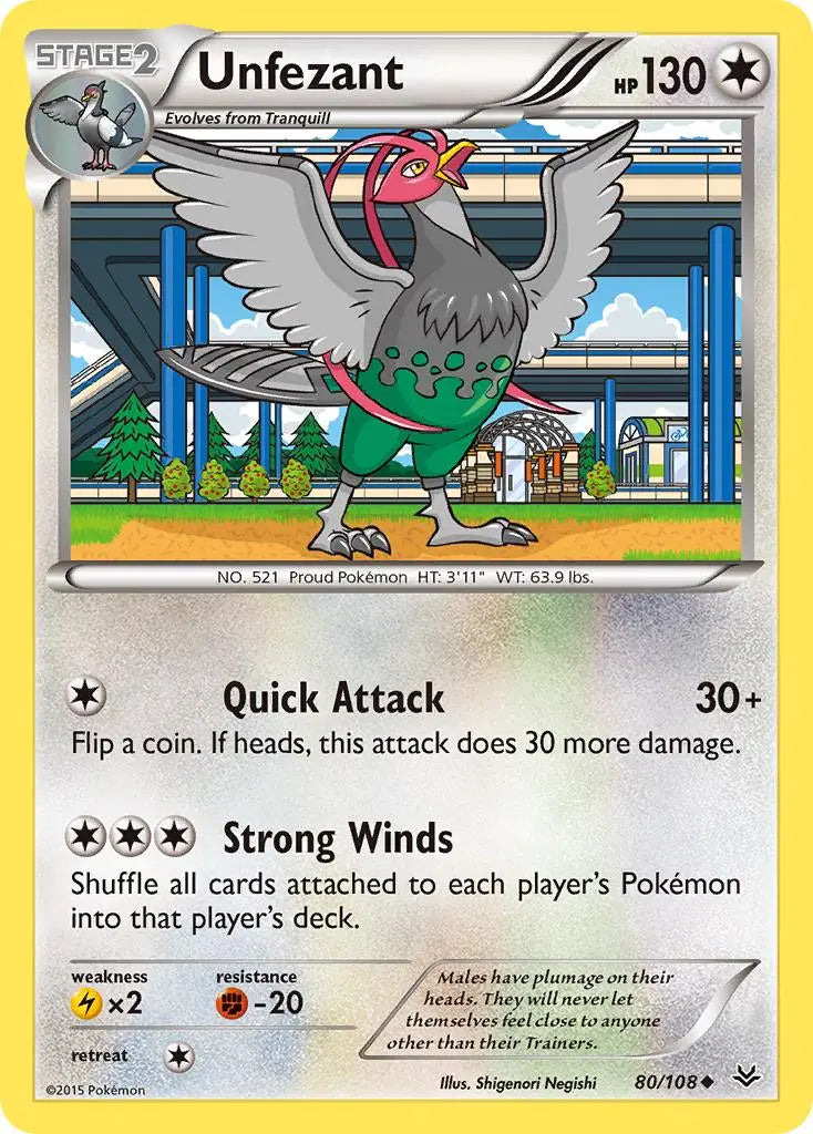 Unfezant (80/108) [XY: Roaring Skies] Pokémon