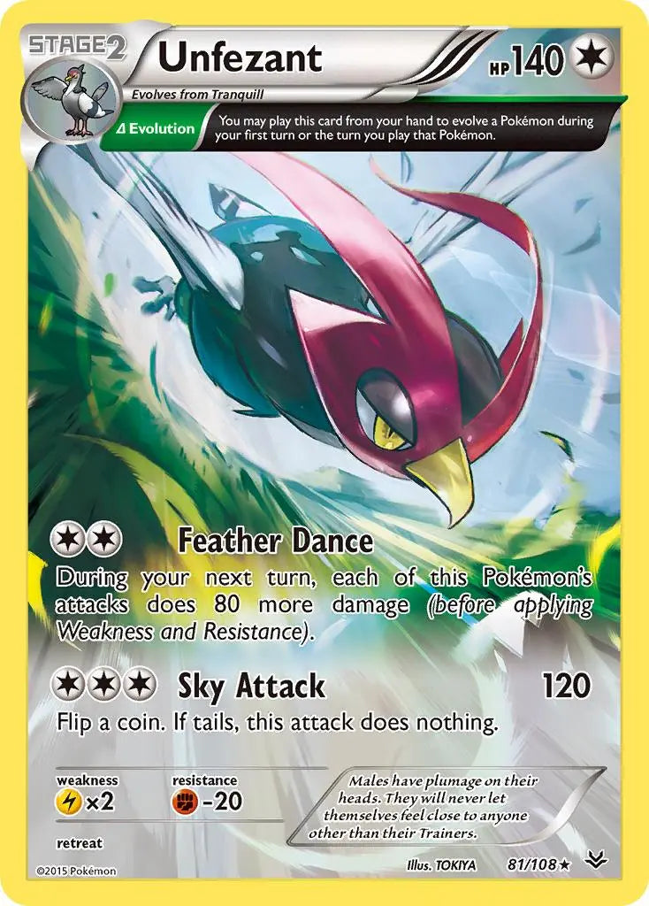 Unfezant (81/108) [XY: Roaring Skies] Pokémon