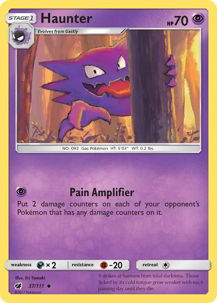 Haunter (37/111) [Sun & Moon: Crimson Invasion] Pokémon