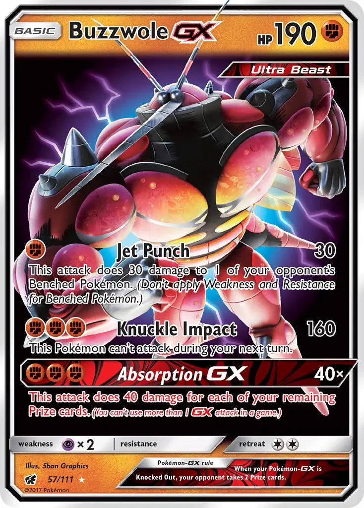 Buzzwole GX (57/111) [Sun & Moon: Crimson Invasion] Pokémon