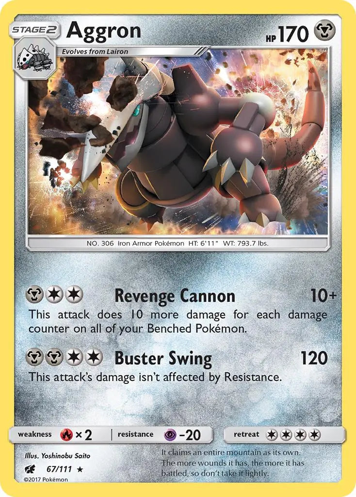 Aggron (67/111) [Sun & Moon: Crimson Invasion] Pokémon