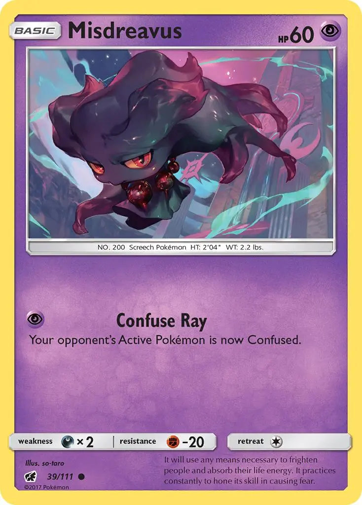 Misdreavus (39/111) [Sun & Moon: Crimson Invasion] Pokémon