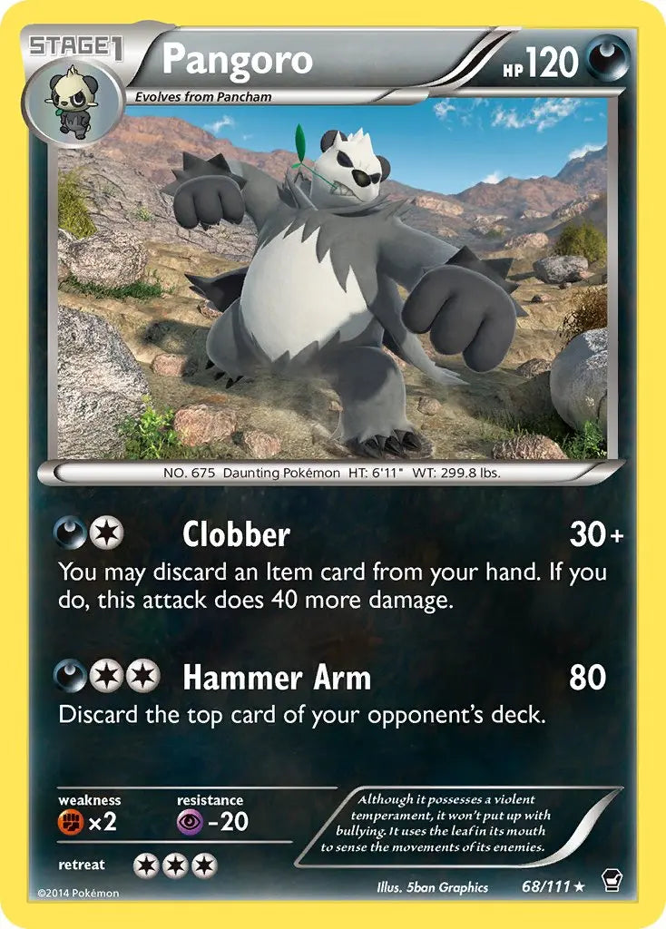 Pangoro (68/111) (Theme Deck Exclusive) [XY: Furious Fists] Pokémon