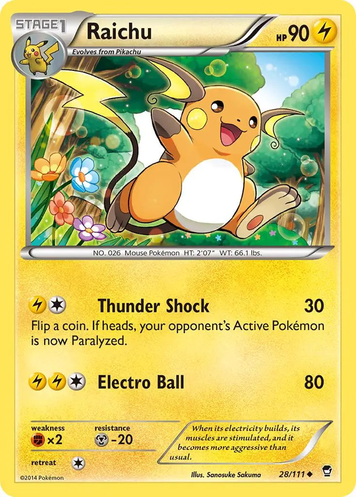 Raichu (28/111) [XY: Furious Fists] Pokémon