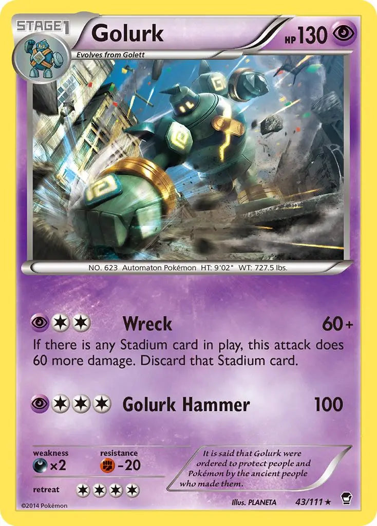 Golurk (43/111) [XY: Furious Fists] Pokémon