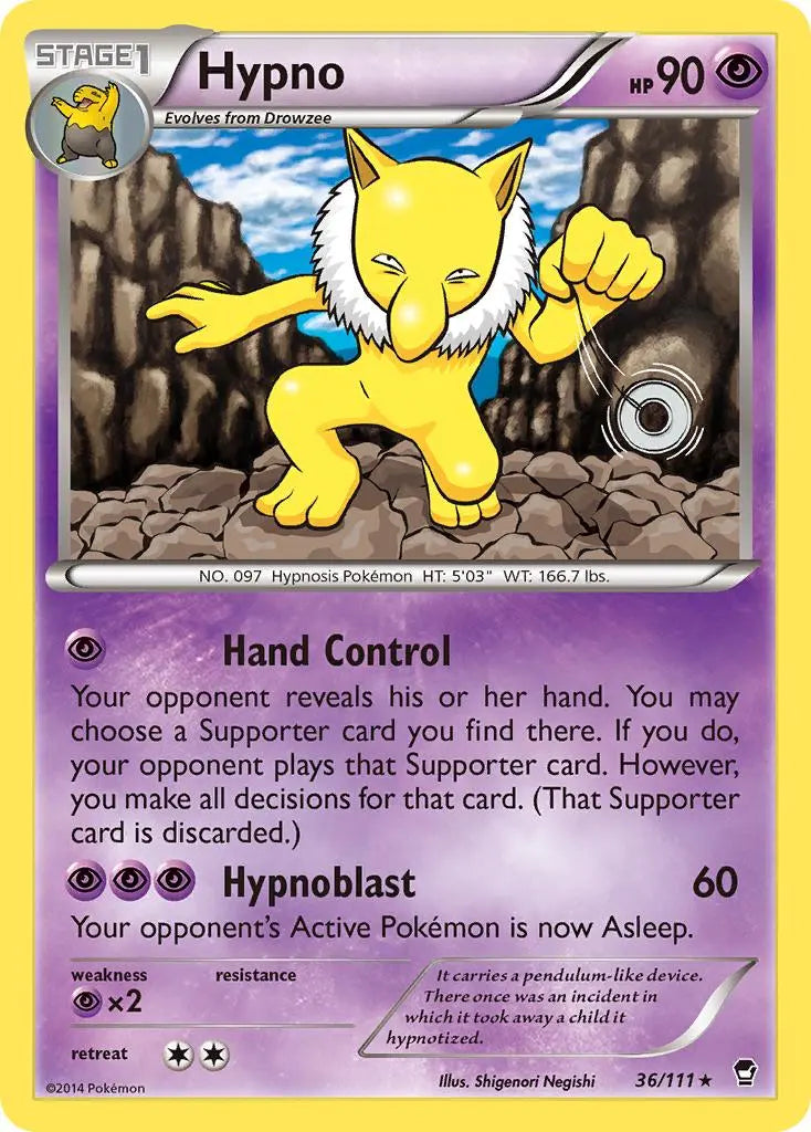 Hypno (36/111) [XY: Furious Fists] Pokémon