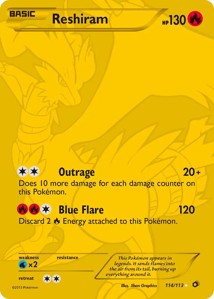 Reshiram (114/113) [Black & White: Legendary Treasures] Pokémon