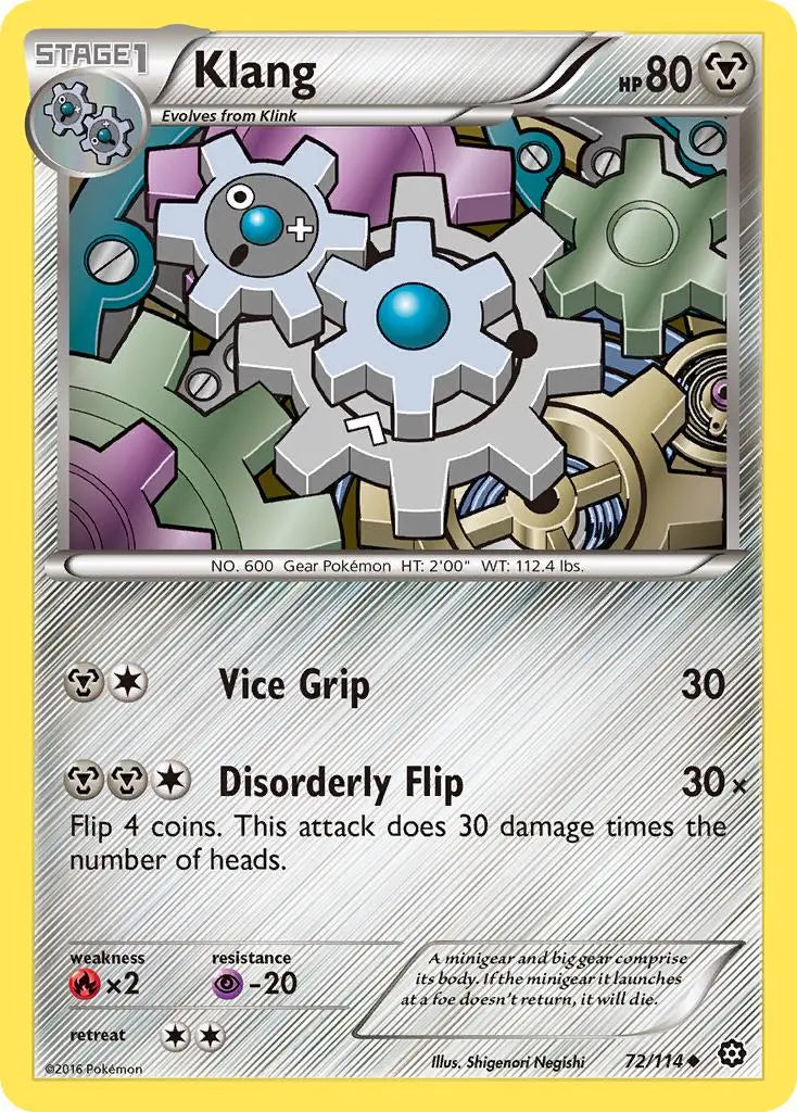 Klang (72/114) [XY: Steam Siege] Pokémon