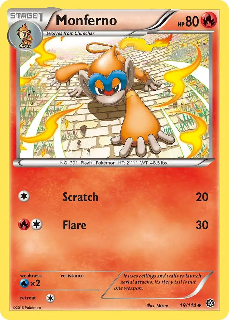 Monferno (19/114) [XY: Steam Siege] Pokémon