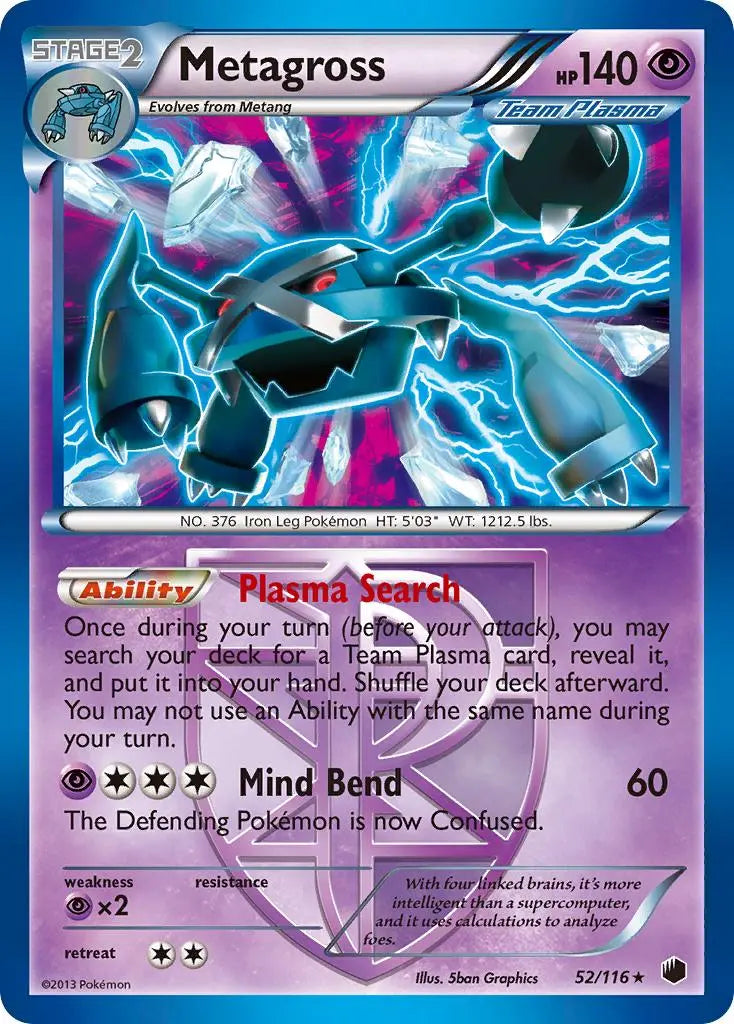 Metagross (52/116) [Black & White: Plasma Freeze] Pokémon