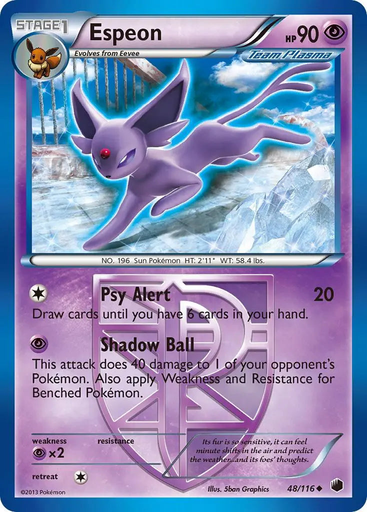 Espeon (48/116) [Black & White: Plasma Freeze] Pokémon