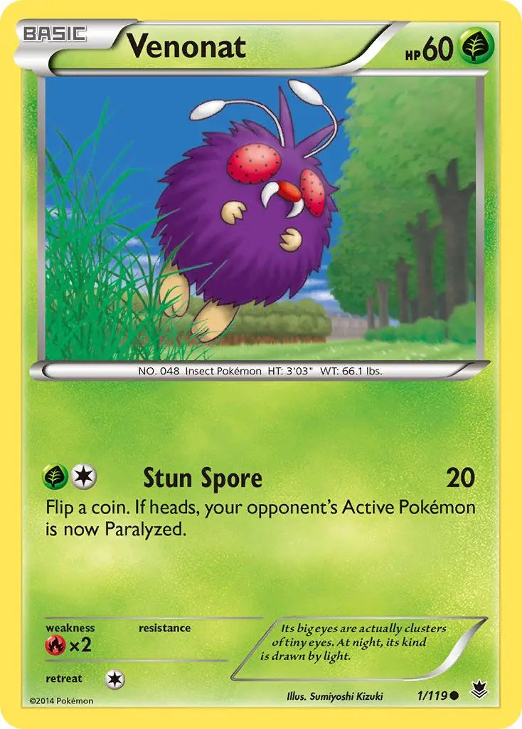 Venonat (1/119) [XY: Phantom Forces] Pokémon