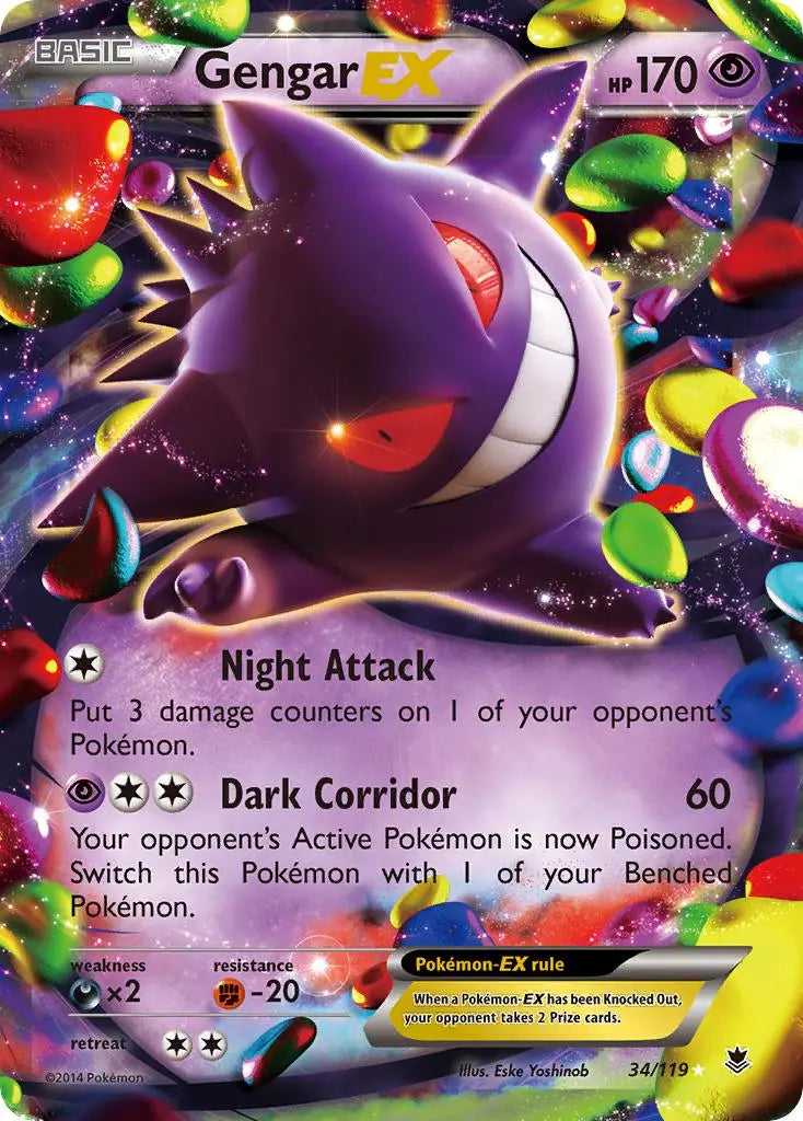 Gengar EX (34/119) [XY: Phantom Forces] Pokémon