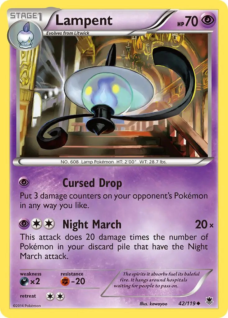 Lampent (42/119) [XY: Phantom Forces] Pokémon