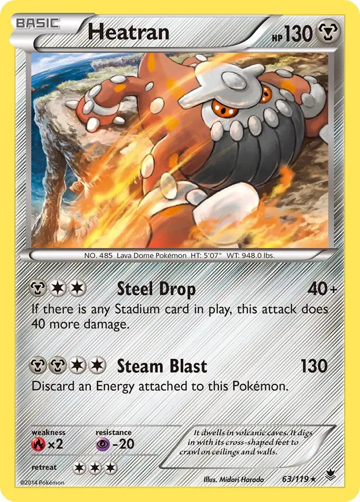 Heatran (63/119) [XY: Phantom Forces] Pokémon