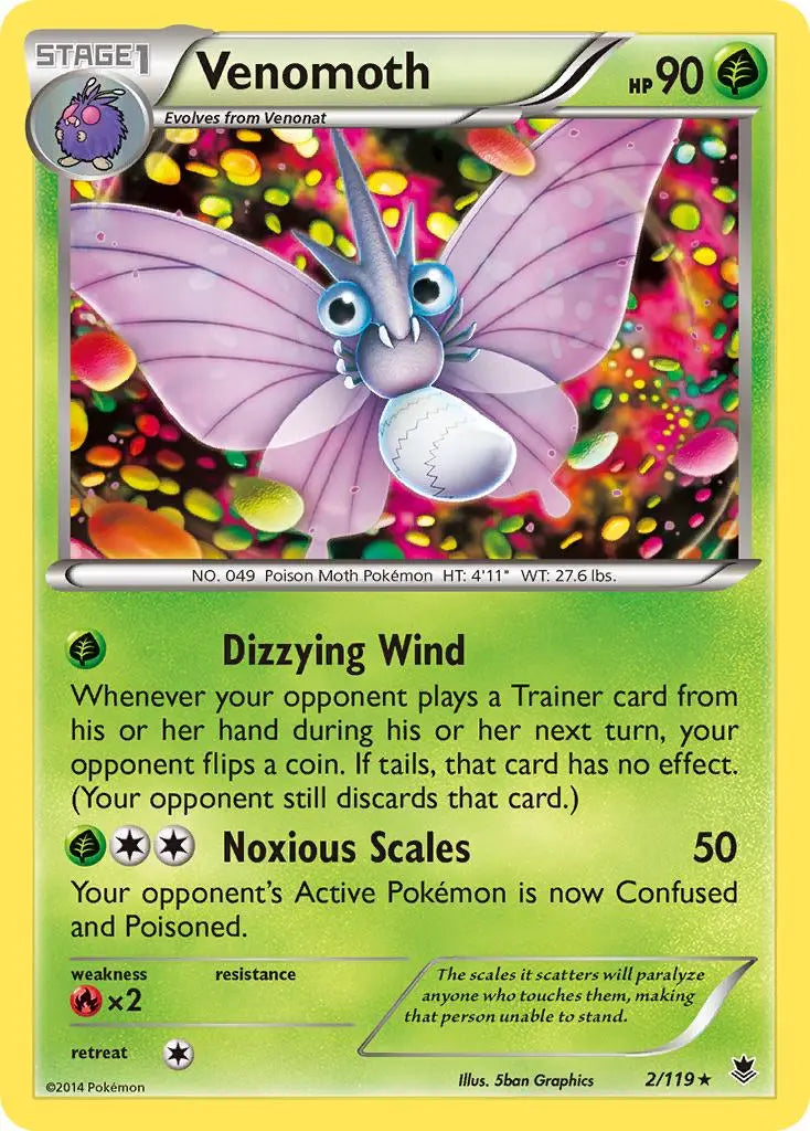 Venomoth (2/119) [XY: Phantom Forces] Pokémon