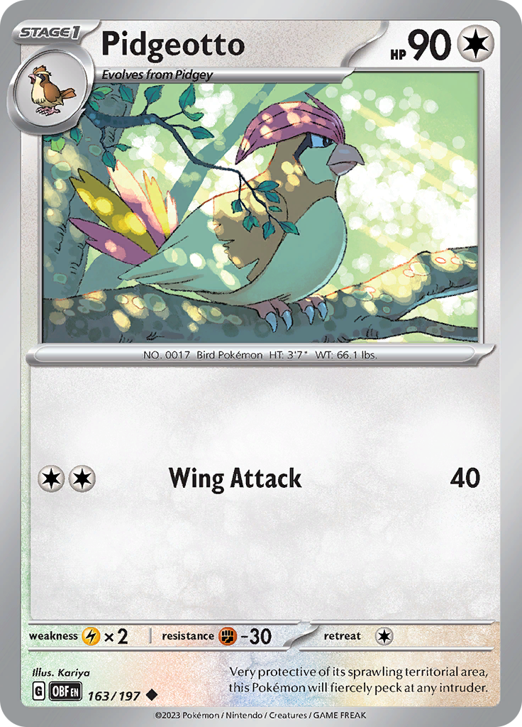 Pidgeotto (163/197) [Scarlet & Violet: Obsidian Flames]