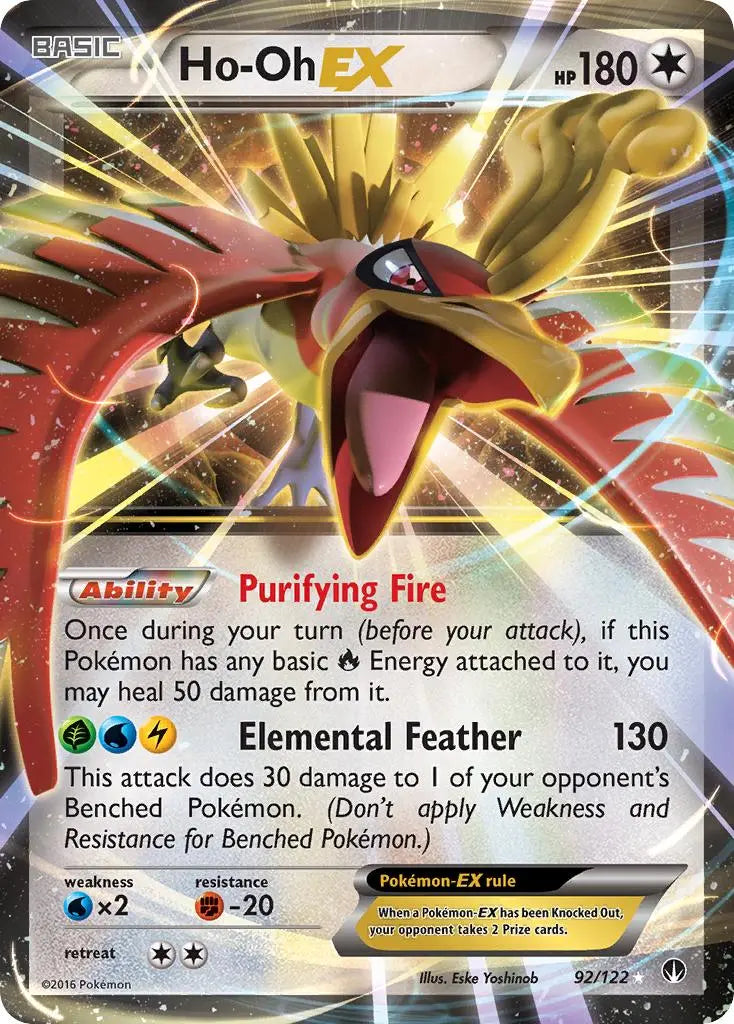 Ho-Oh EX (92/122) [XY: BREAKpoint] Pokémon