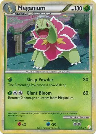 Meganium (26/123) (Cracked Ice Holo) [HeartGold & SoulSilver: Base Set] Pokémon