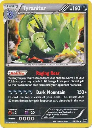 Tyranitar (56/124) (Cosmos Holo) [XY: Fates Collide] Pokémon