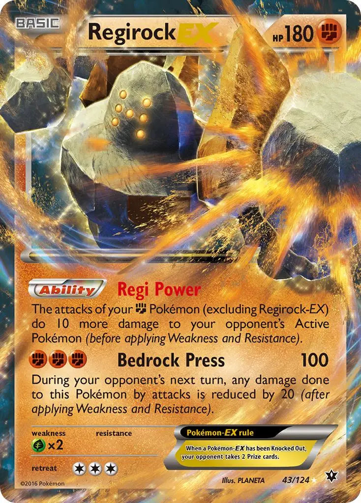 Regirock EX (43/124) [XY: Fates Collide] Pokémon