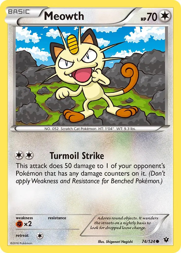 Meowth (74/124) [XY: Fates Collide] Pokémon