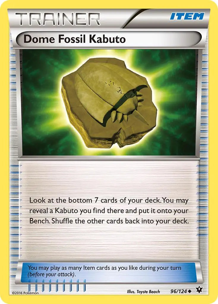 Dome Fossil Kabuto (96/124) [XY: Fates Collide] Pokémon