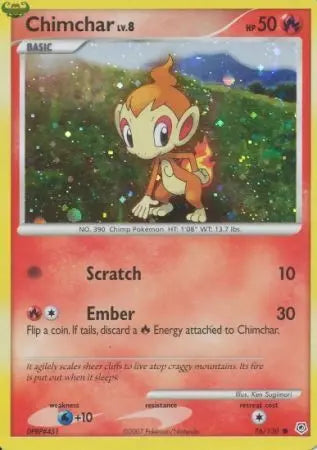 Chimchar (76/130) (Cosmos Holo) [Diamond & Pearl: Base Set] Pokémon